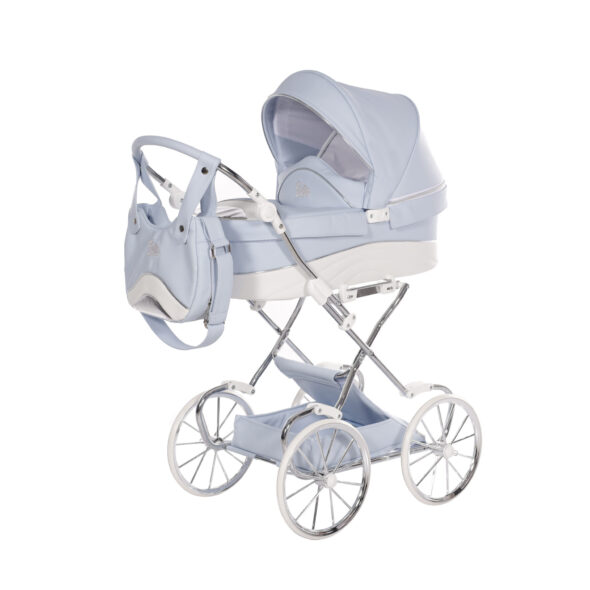 Luxe Poppenwagen Lulla Mini Blue