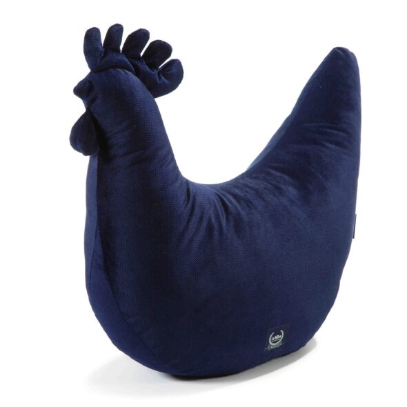 Grandma Dana's Hen Pillow Velvet ROYAL NAVY