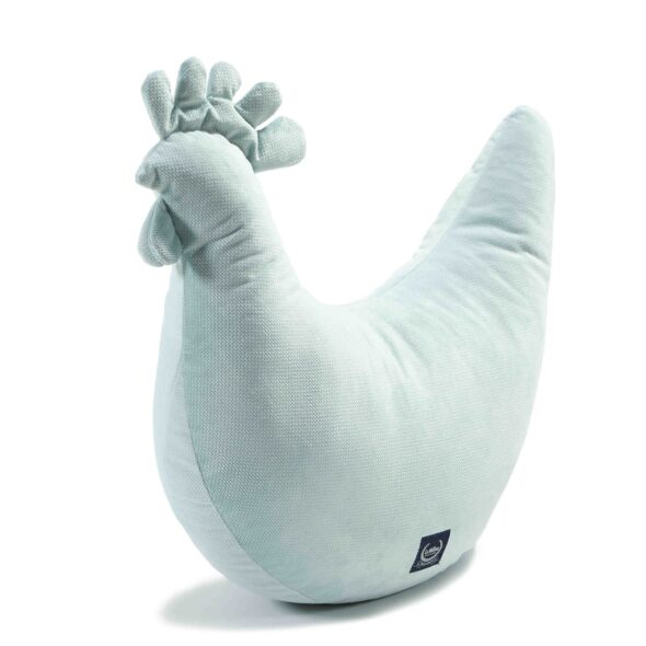 Grandma Dana's Hen Pillow Velvet SMOKE Mint