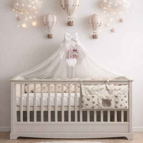 Babykamer Royal Latte XXL (doorgroeibed , commode 4 ladekast, kledingkast )